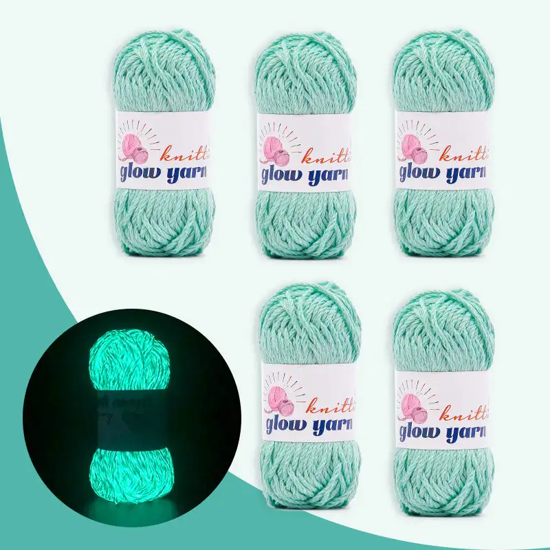 Hot-selling Luminous Glow in the dark Crochet yarn Knitting Yarn Hand Knitting for Christmas