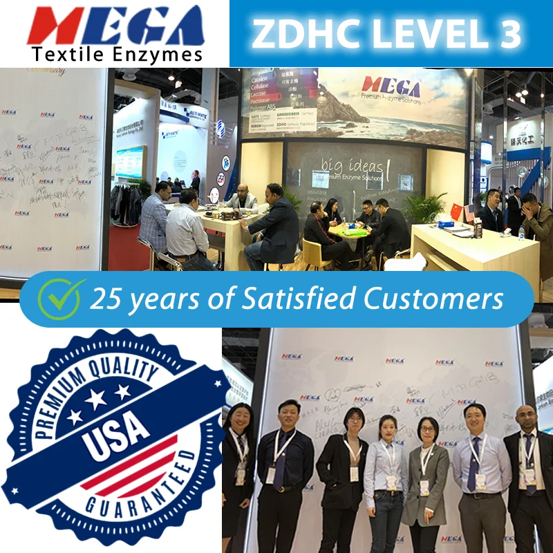 MEGA Cellulase Enzyme Textile Cellulase Enzyme Denim Acid Liquid Complete Function Enzyme Washing High Concentration