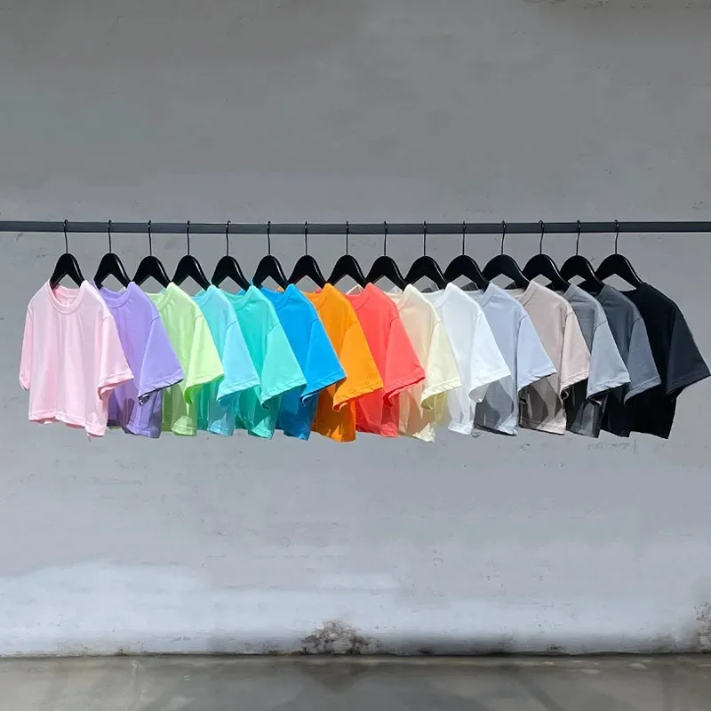 Hot Sale Women Crop Top Plain Crop Top Short Sleeve breathable Custom Women T shirt Quick dry Lady Blouse T Shirt