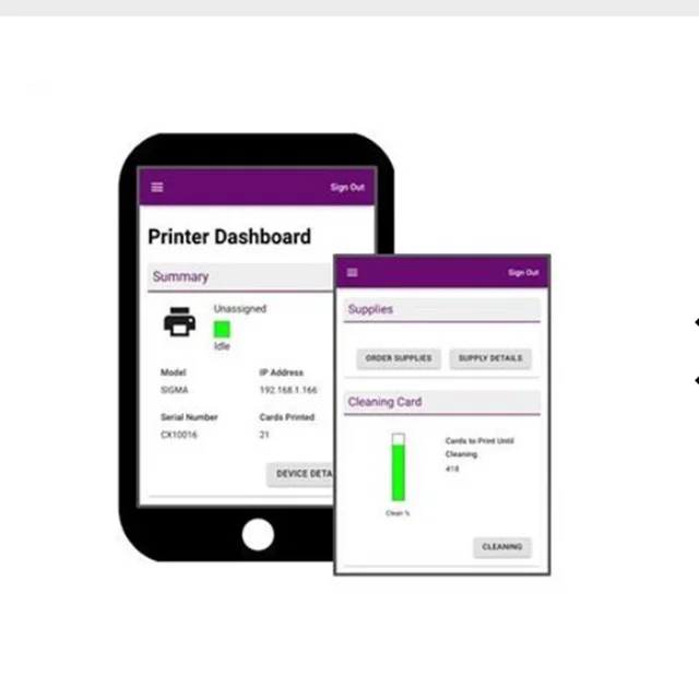 DS2 Duplex ID Card Printer Dual Side Plastic Card Printer For Entrust Sigma