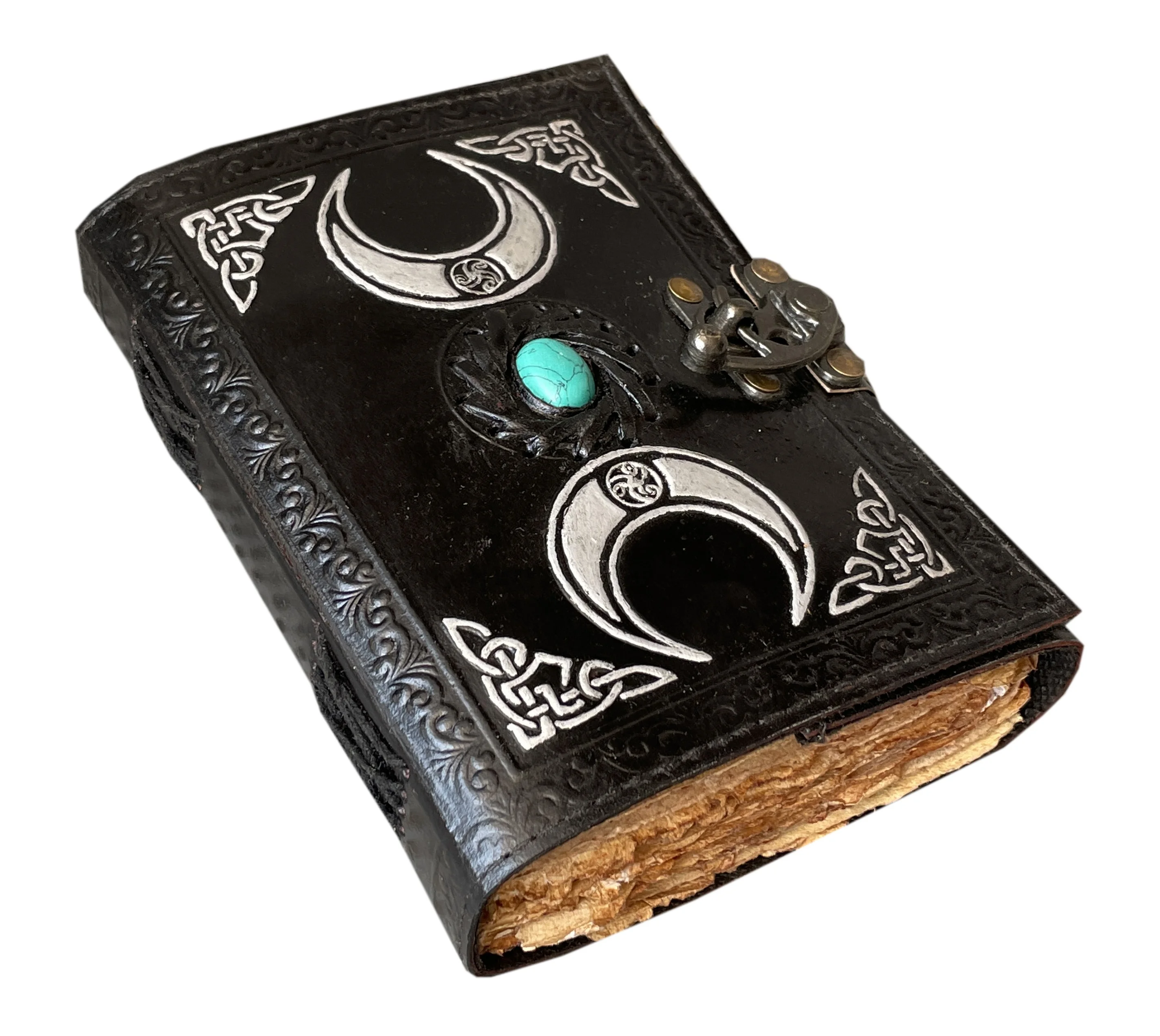 Witchcraft Supplies Grimoire Triple Moon Journal Witch Decor Stuff Spell Book of Shadows Witchy Gifts Journal Wiccan Leather
