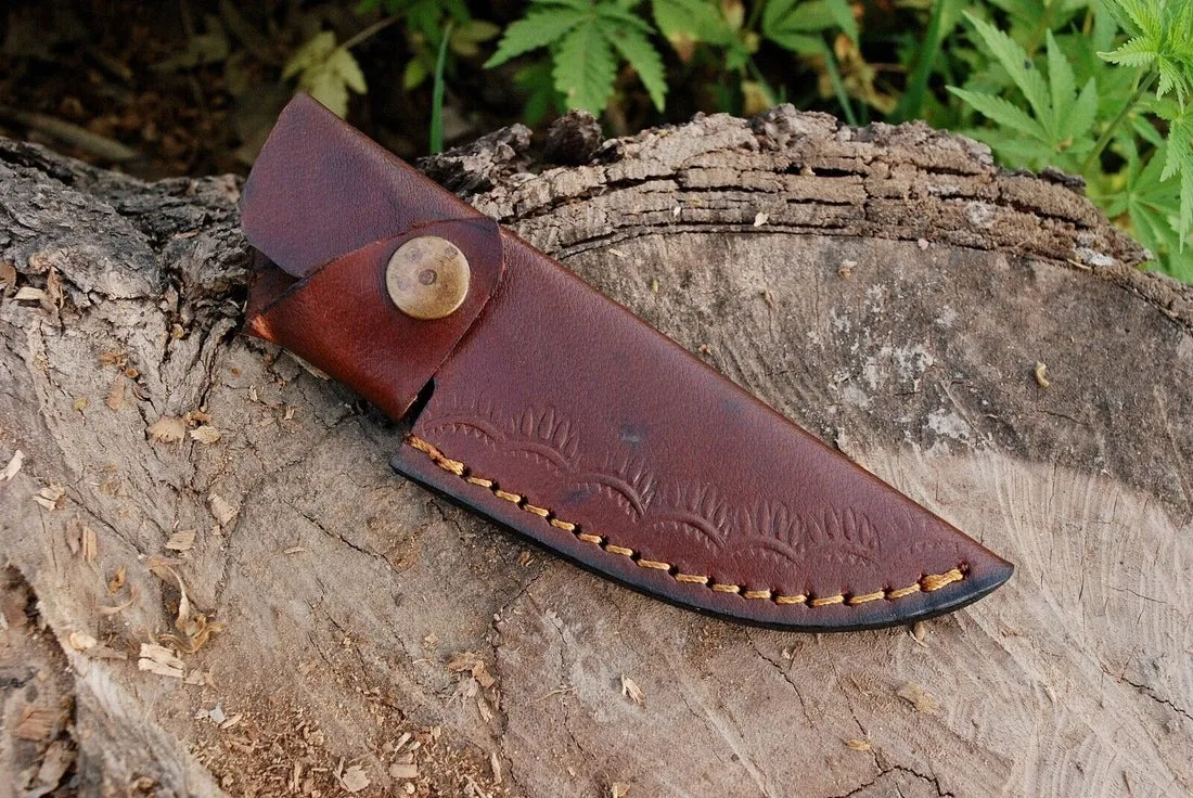 Custom Handmade Fixed Blade Knife Leather Sheath Covers High quality Knife  Chef Knife