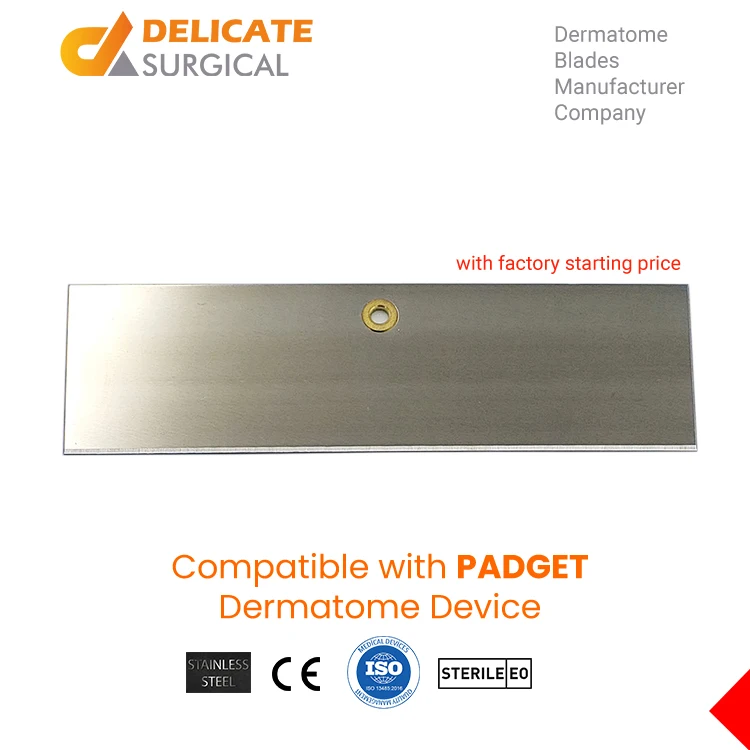 High Quality Low Priced 111mm Padget Dermatome Blade Stainless Steel for Sterile Dermatome Manual Power Source High Sales