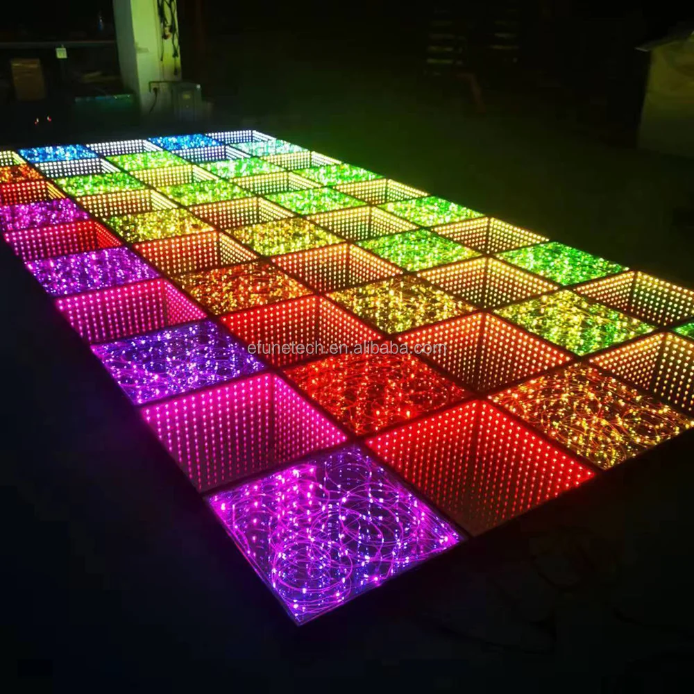 Дистанционное управление RGB Color DMX ночной клуб дискотека T-Stage Dj интерактивное зеркальное стекло бесконечный свет золотой танцпол Свадебный пол