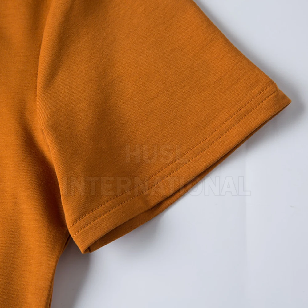 Hot Selling Men Durable Summer Set Orange Breathable Color Men Shirt With Dark Blue Color Shorts 100% Bamboo Fiber