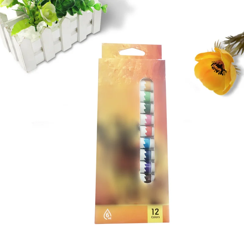 Manbufacturer Wholesaler Artist Paint 35ML Acrylic Paint Set With 12Colors Watercolor Pigment Kit for Art