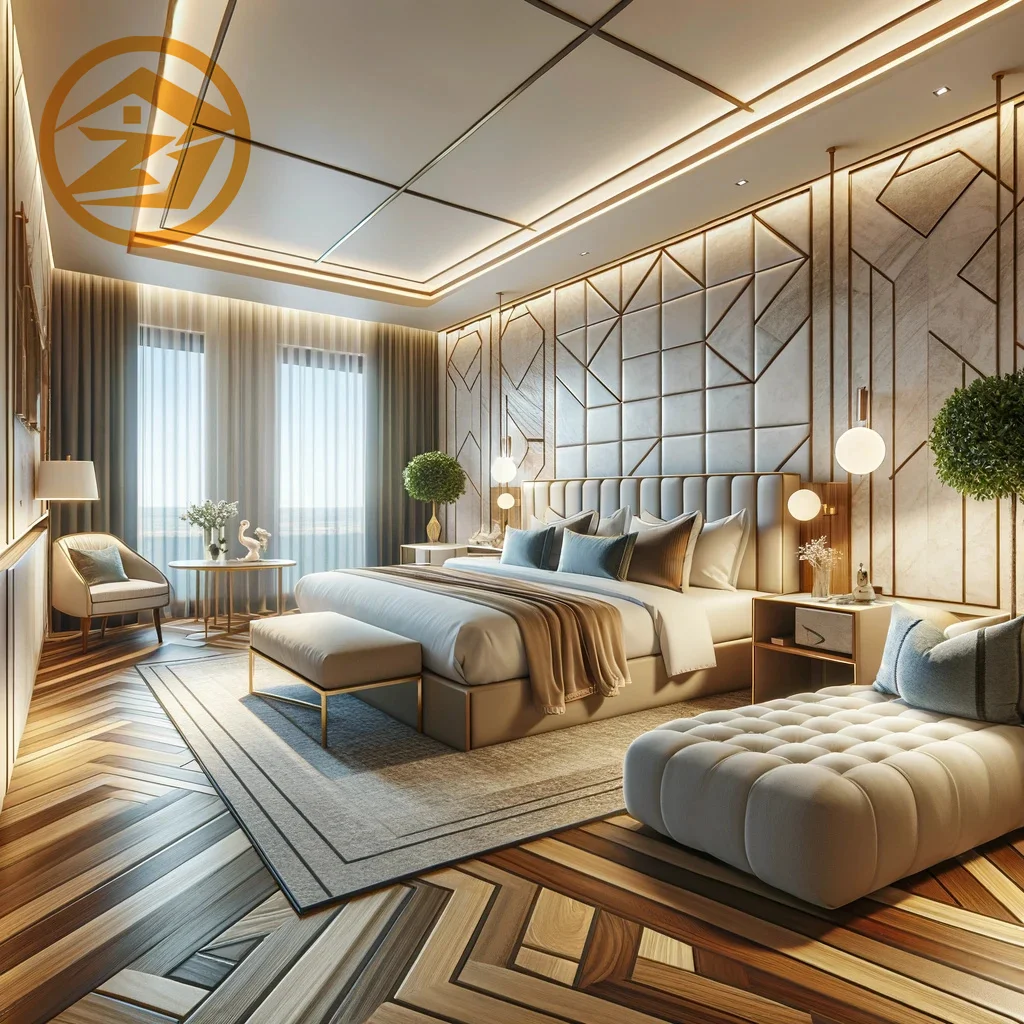 Wholesale Customized Modern Luxury Hotel Bedroom Furniture Sets King Size Full Set for 5 Star Apartments Wood Material