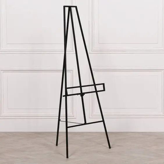 Export Price Panting Easel Stand Solid Metal Black Color Home Decorative Handmade Drawing Board Stand Free Standing