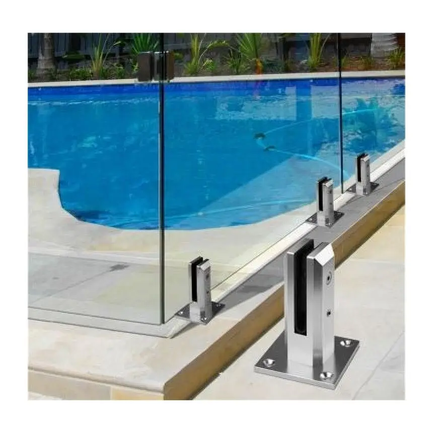 Stainless Steel Balustrades Frameless Spigots Gass Railing Swimming Pool Spigots Railing