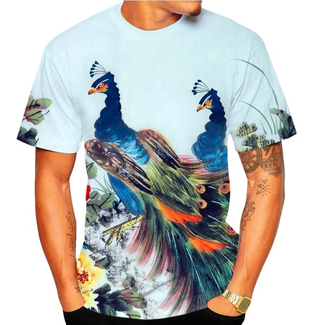 new wholesale high quality Custom 3d embossed print oversized t shirt printing crew neck men t-shirts manufacturers tshirt