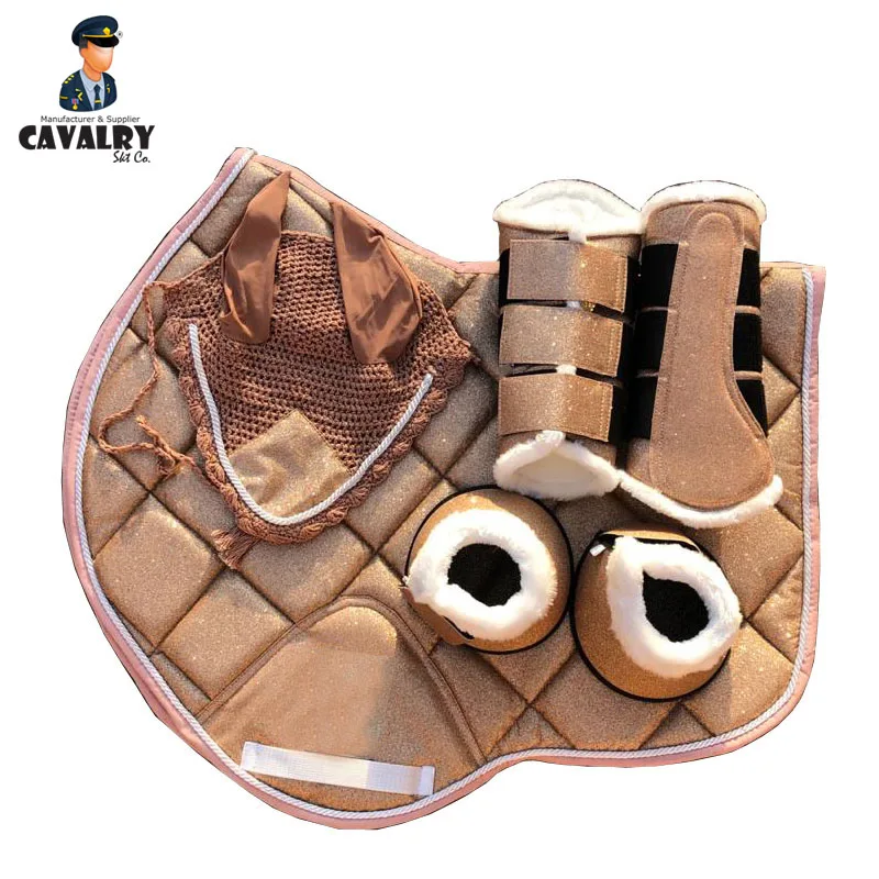 Custom Logo Breathable Dressage Quilted Non Slip Equestrian English Saddle Pad Good Quality Saddle Pad By CAVALRY SKT COMPANY