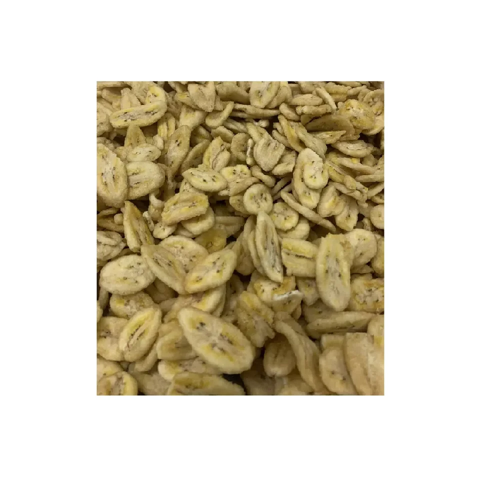 Vietnam Supplier Instant Banana Snack Dried Fried Banana Crispy Banana Chips With Oval And Round Slice