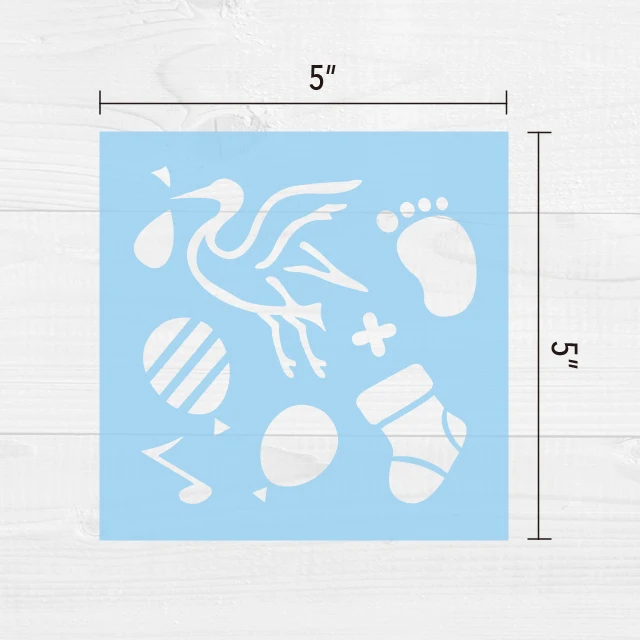 Kids drawing plastic stencil for DIY painting scrapbooking