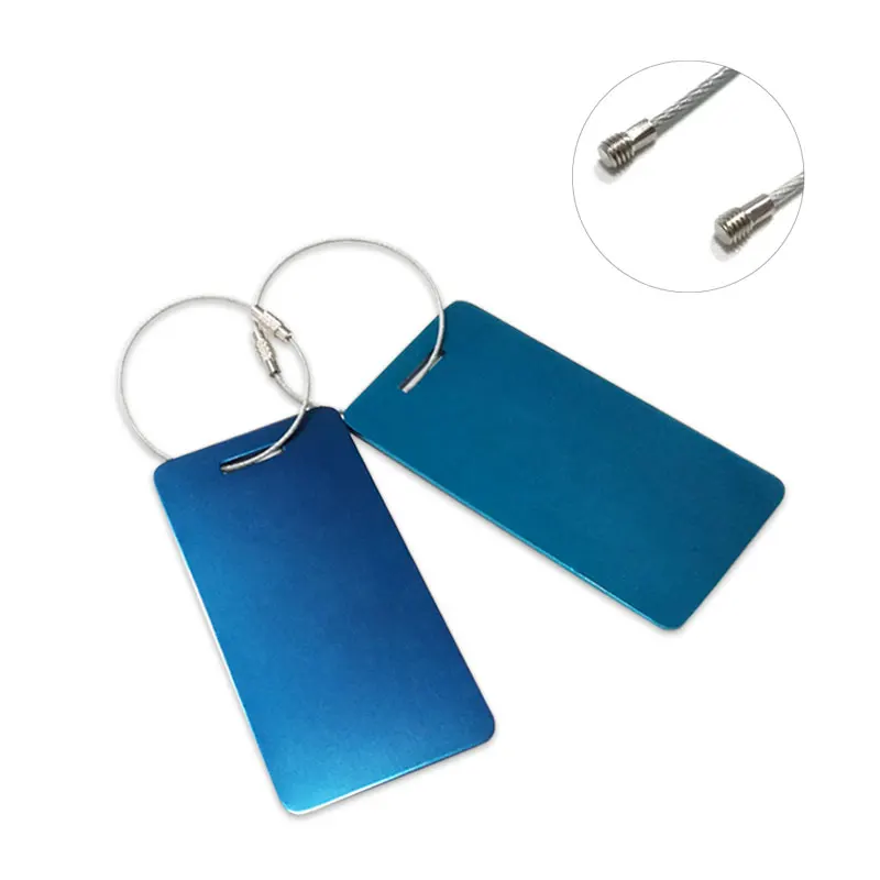 Personalized Custom Travel Suitcase tag Engraved Backpack Bag ID Metal Luggage Tags Anodized Aluminum Luggage Tag