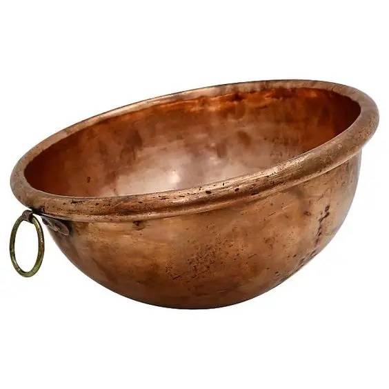 Copper Antique Metal Hamper Design Decorative Bucket Home Decor New Design Best Selling With Handle