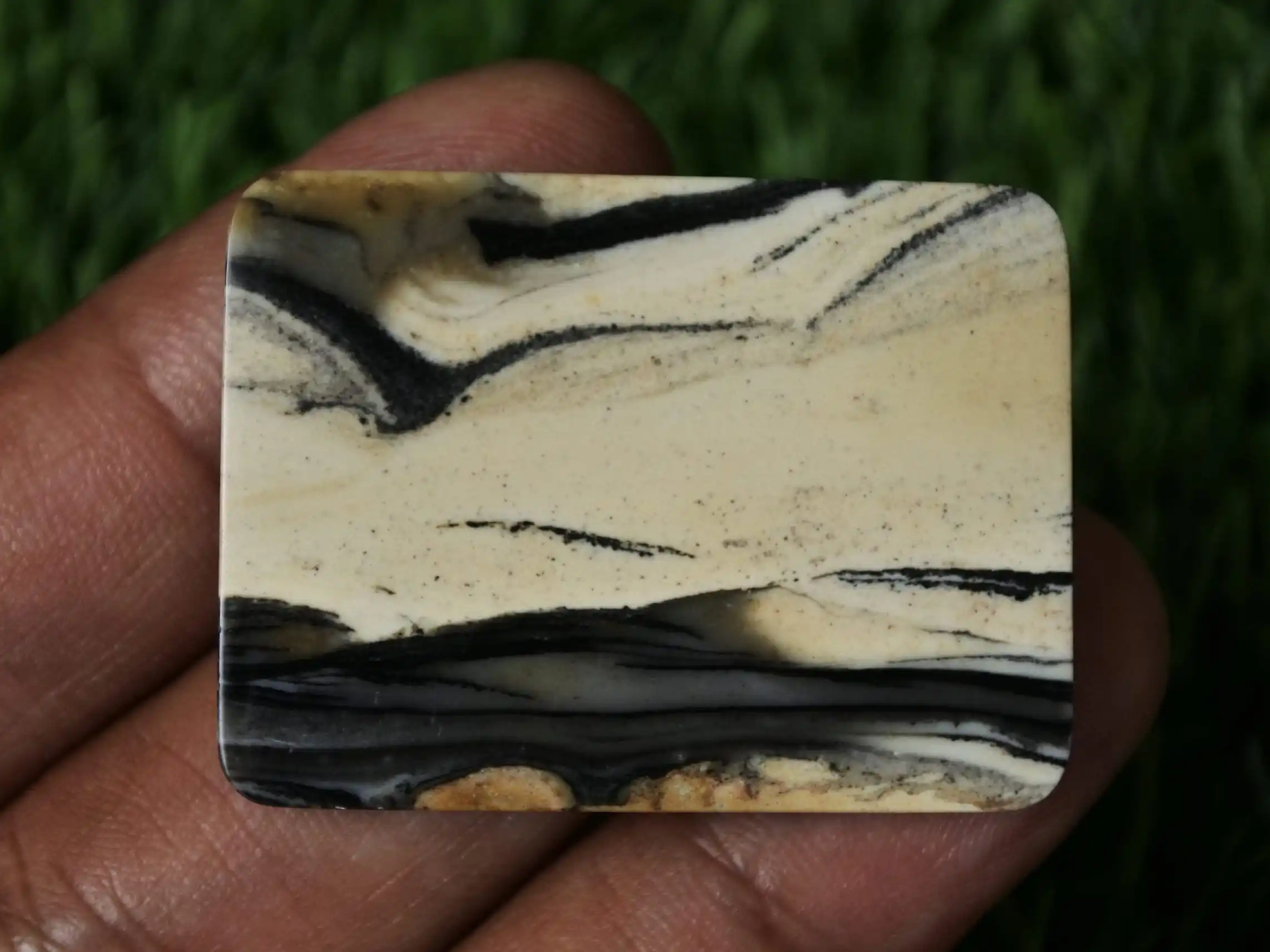 Scenic Landscape Java Jasper Indonesia Jasper Natural Agate Jasper For Making Crafts Gemstone Cabochon Loose Stone For Jewelry