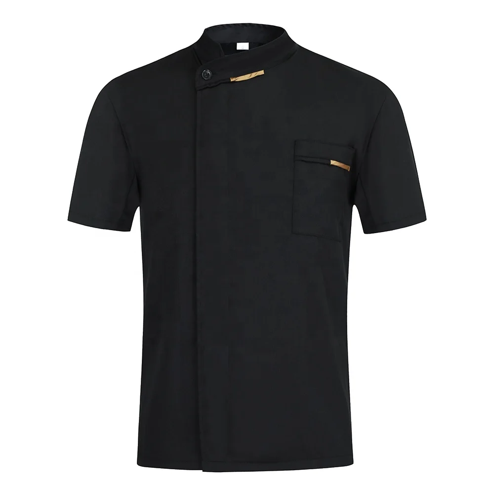 Factory Supply OEM Custom Sushi Chef Kitchen Jacket Uniforms Black Shirt For Chef Uniform Set Women Shirts For Kitchen Uniforms