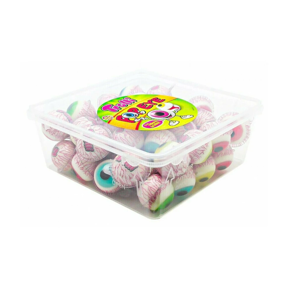 OEM ODM Candies Wholesale Custom Eye Ball Gummi with Sour Jam Filled Sweet Halal Realistic Shape Earth soft