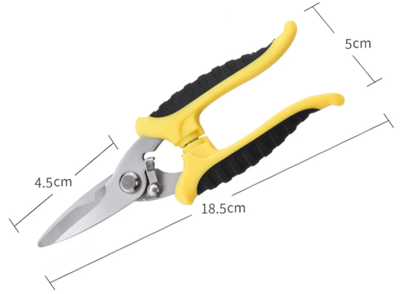 Hot Sales Stainless Steel Electrician Scissors Wire Shears Safety Lock Spring Scissors Garden Pruning Shears