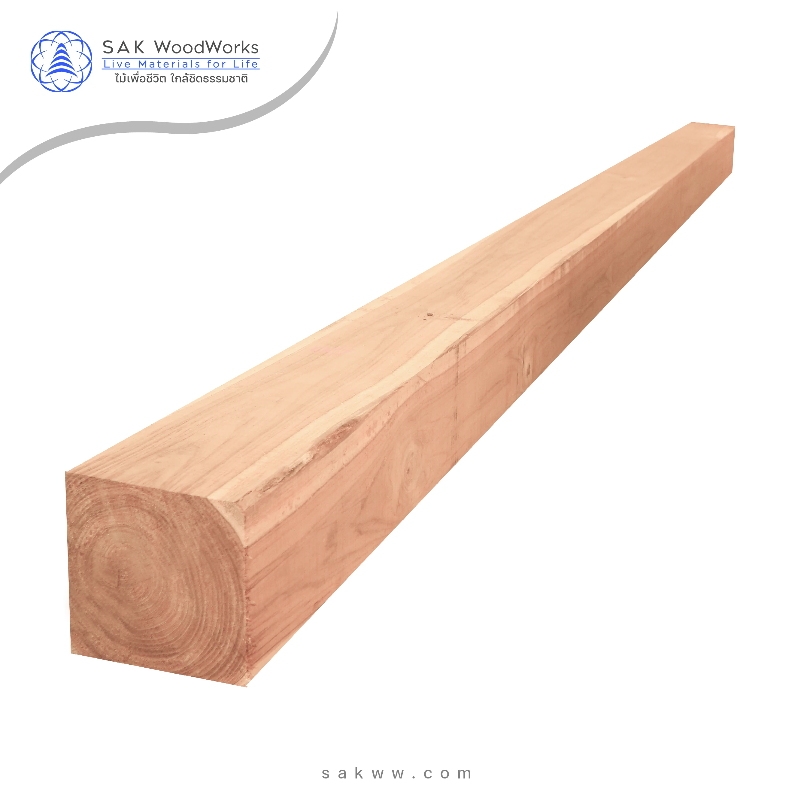 FSC Certified Natural Thai Teak Timber Poles 200mm x200mm x3000mm for Furniture Timber KD S4S Grade AA  Durable SAK WoodWorks