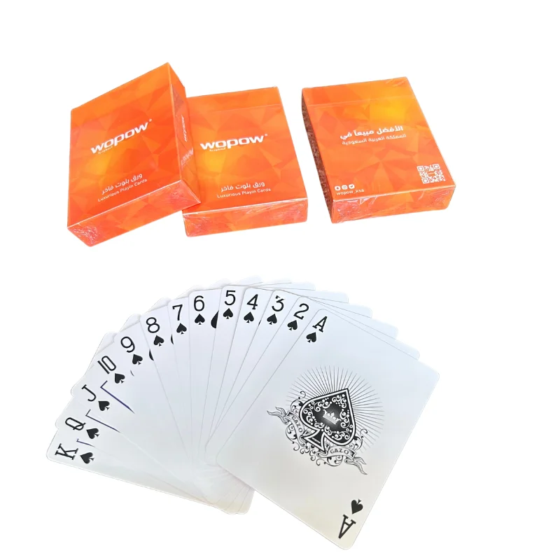 high quality sale plastic coated playing card Saudi poker waterproof PVC kuwait plastic playing cards