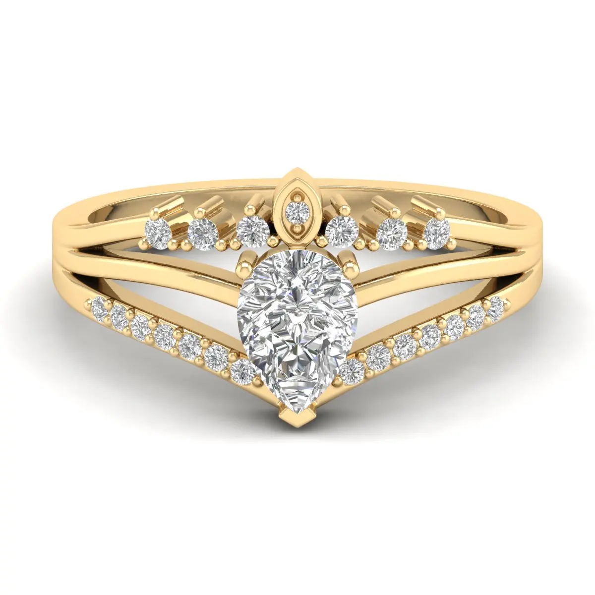 REYES Classical Fashionable 14K 18K 22K Gold Lab Grown Diamond Rings Luxurious Custom Fashion Jewelry For Women Engagement Ring