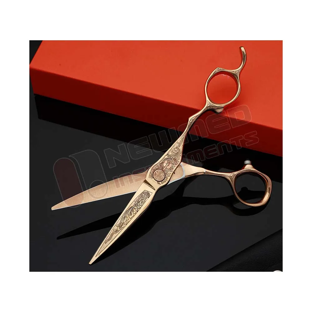 Wholesale barber Scissors 6.0- inch gold scissors material Hair cutting machine professional hairdressing scissors