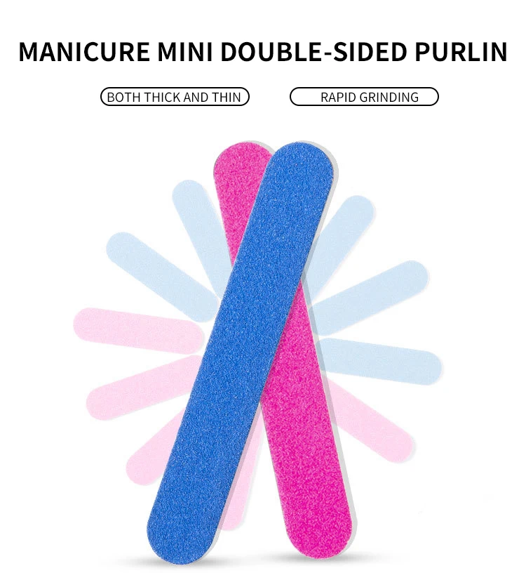 Wholesale cheap nail file double side Emery Board Baby Nail File 80 100180 240 Disposable Mini Nail File