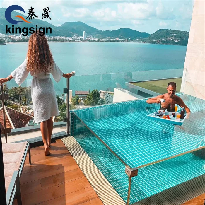 Kingsign competitive price & professional engineer service clear acrylic glass swimming pool plexiglass
