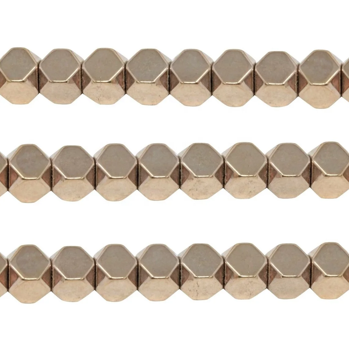 Real Rose Gold Hematite Cube beads for jewelry making, Rose Gold Hematite stone 4mm 6mm 8mm 10mm