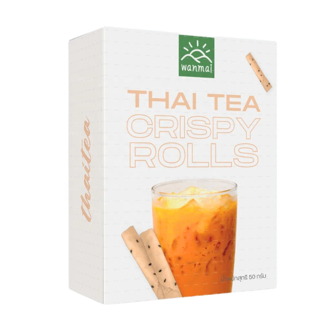 WANMAI29 Coconut Crispy Rolls Thai tea flavor Egg Bag Trans Gluten Packaging Smile Soy Popping Feature Weight Mater