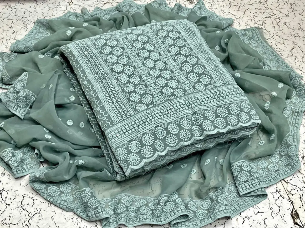 GEORGETTE WORK  DRESS MATERIAL