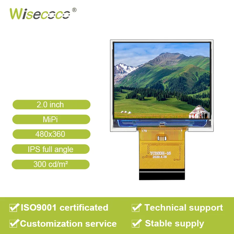 Wisecoco Sport Action Camera Screen Solution 2.0 Inch Spi Serial Port 320*240 Lcd Hmi Display Custom Software Hardware
