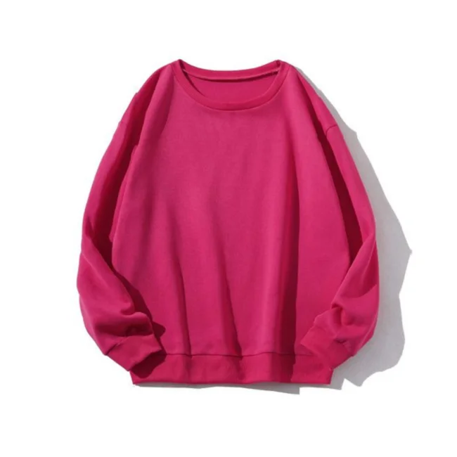 OEM High Quality White Cotton Pullover Sweatshirt for Men Plain Plush Oversized Crewneck Hoodie with Custom Hood for Winter