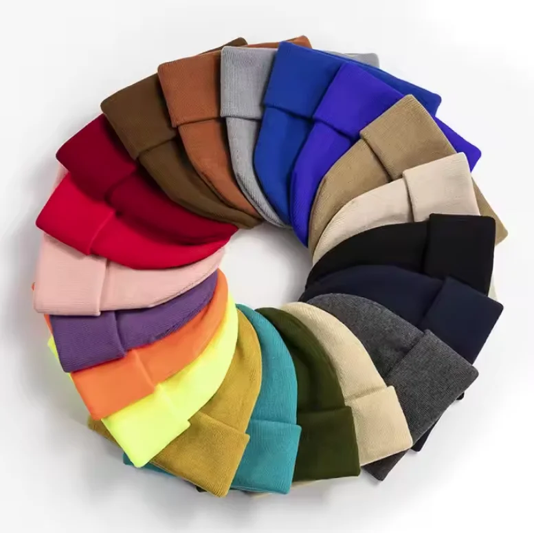 Premium winter quality personalized beanies wholesale knit beanie with logo custom adult 100% acrylic beanie hats