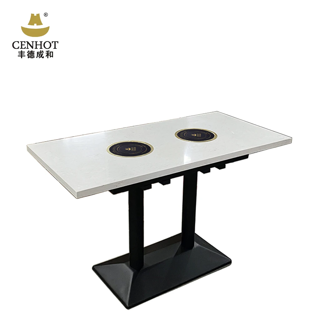 CENHOT Steamboat Table for Restaurant Hot Pot Table