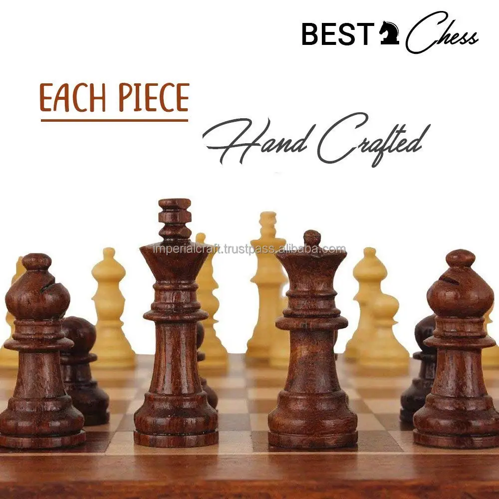 hot selling wooden chess board pieces new high quality handcrafted king queens and others wood pieces