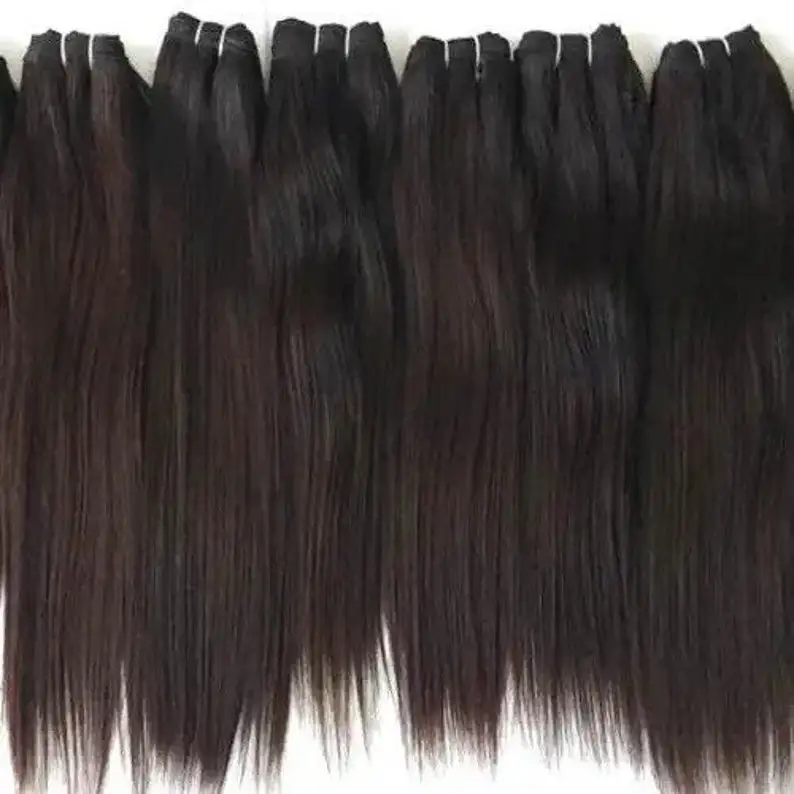 Buy Best Natural Straight Hair From Indian Temples Virgin Remy Hair Bundles Unprocessed Raw From Single Donor Hair