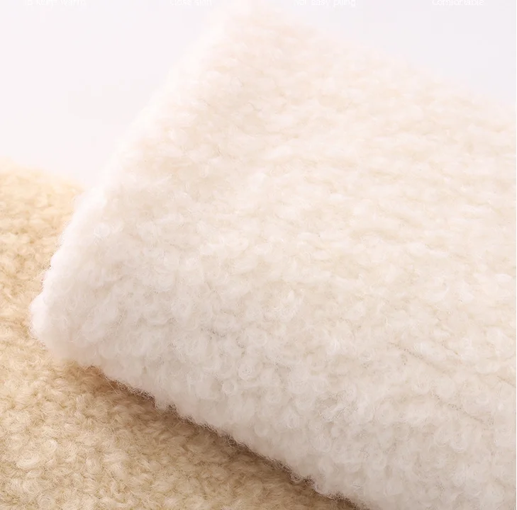 Multiple color options women winter overcoat woolen fabric solid color poly wool fabric