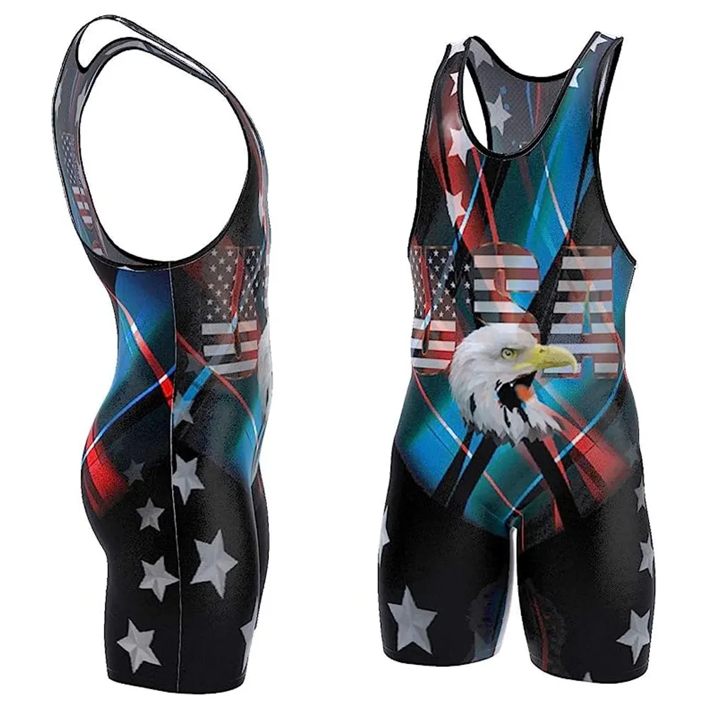 Custom Wholesale Plus Size Adults Youth Wrestling-uniform Powerlifting Custom Tights Clothes Wrestling Singlets