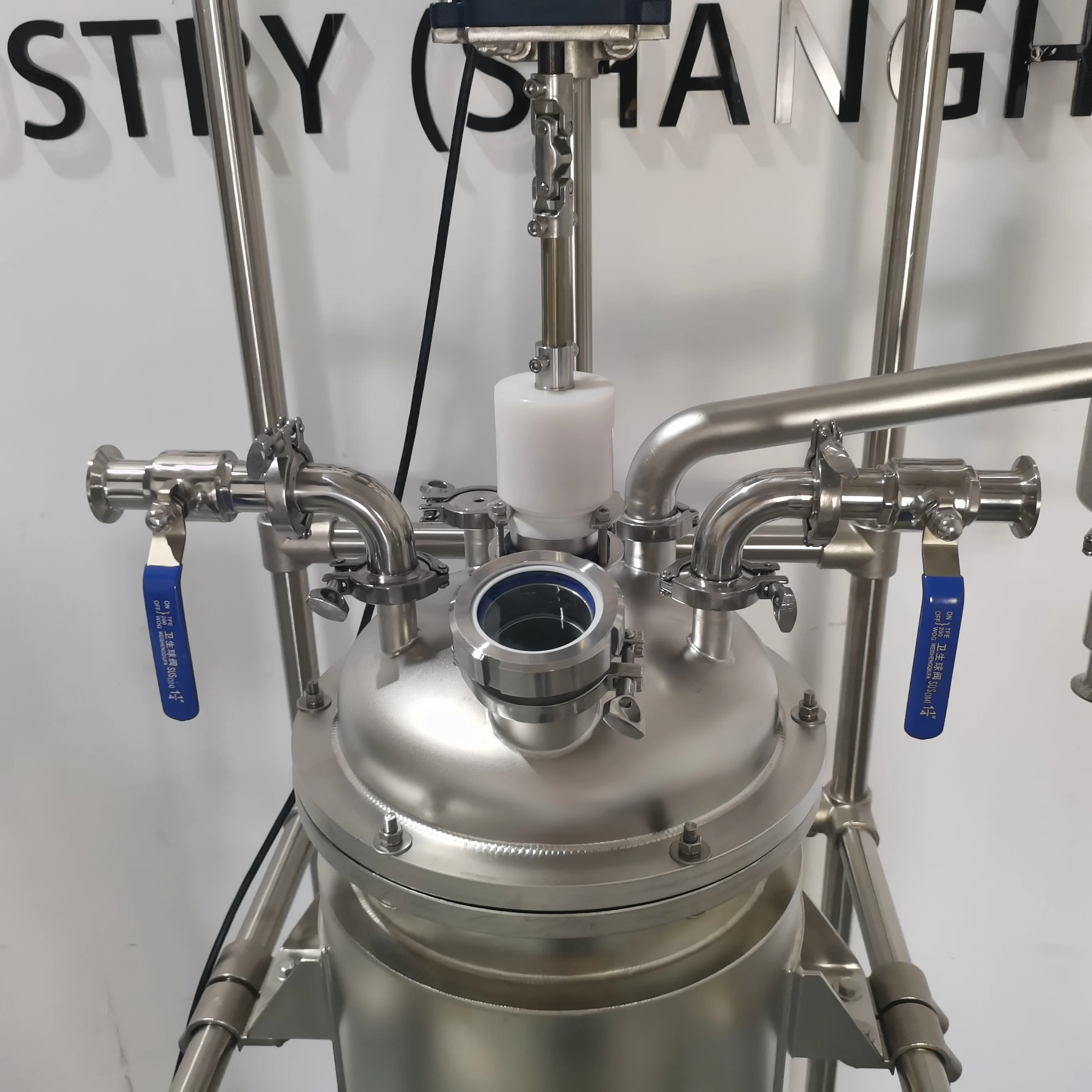 Automatic 30L SS 304/316 Stainless Steel Batch Stirred Jacketed Reaction Kettle Reactor with Chemical Mixing Agitation