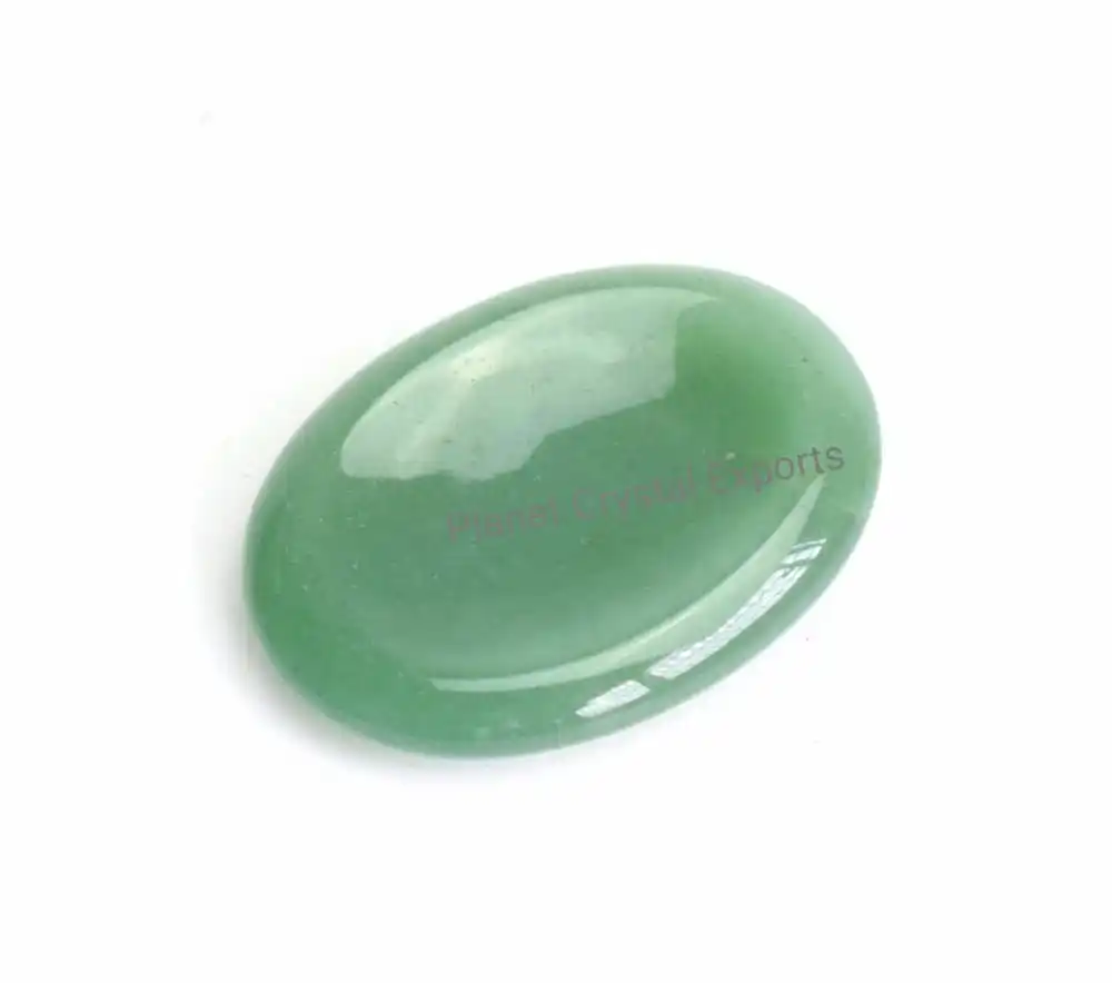 Wholesale Natural Green Aventurine Crystal Worry Stone Hand Carved Thumb Stone Gemstone by Planet Crystal Ex