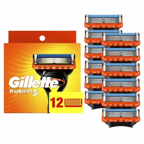 Gillette Fusion 5 Razor Blade Refills, 12 Cartridges