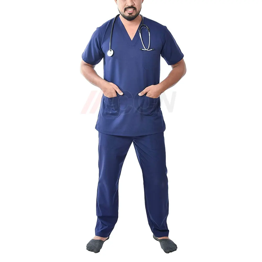 Hospital Medical Men Doctor Scrub Suits for Stretchy Wear Scrubs Nursing Surgical Uniforms Sets