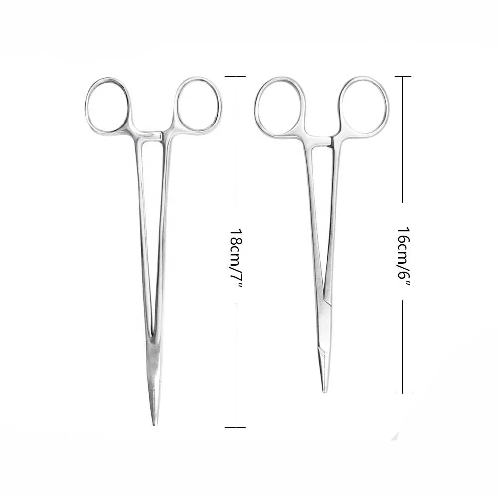 16cm18cm Stainless Steel Veterinary Needle Holder Suturing Forceps Hemostatic Pliers Livestock Pet Animal Surgical Tools