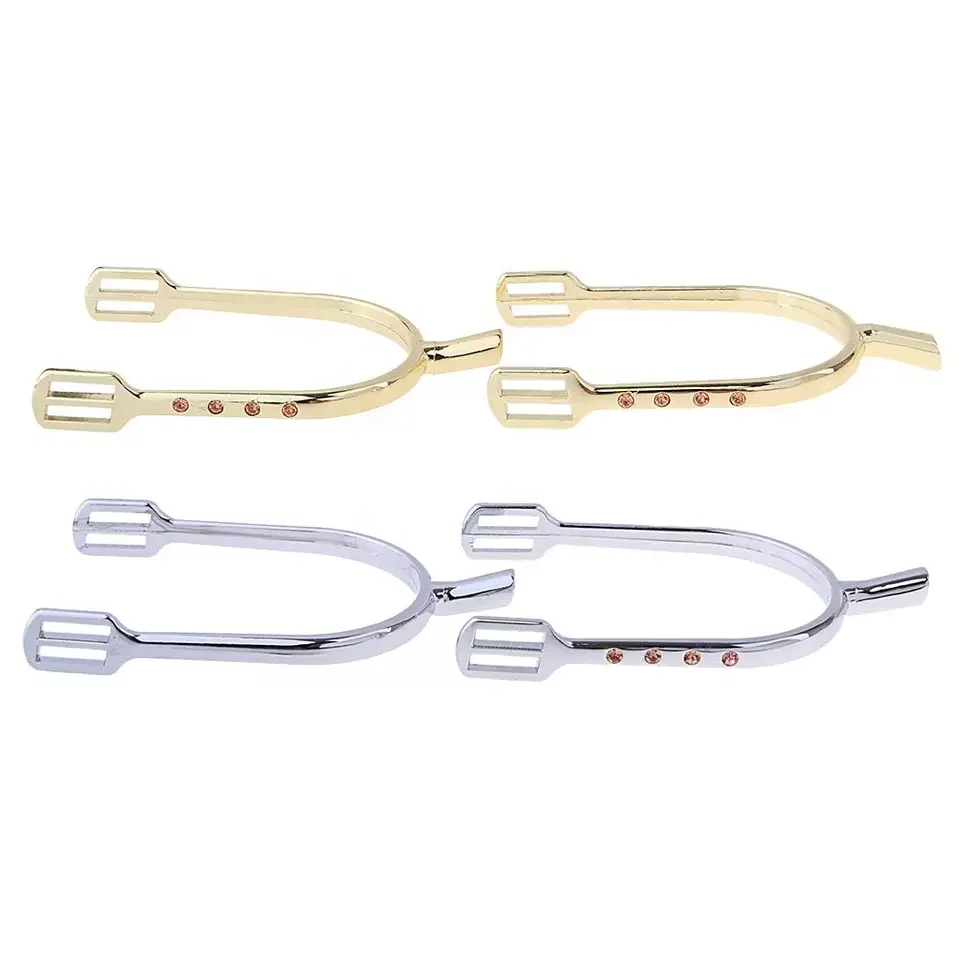 English Horse Spurs Slightly Rounded and Simple Stainless Steel Equestrian Wholesale Black Customized Riding Spurs