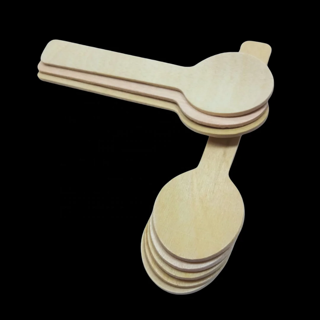 Non Printed Disposable Wooden Spoon made of magnolia conifera wood Vietnamese Supplier