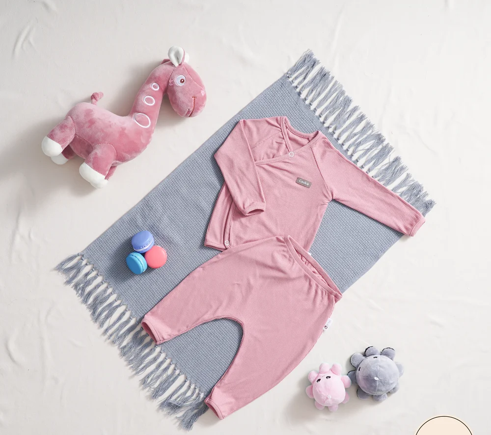 Top Quality OEM Safe Soft Breathable 95% cotton 5% elastane Unisex Newborn Baby Set with long-sleeve