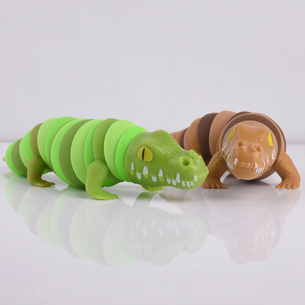 Alligator Wiggle Gator Crocodile Reptile Large Articulated Jointed Moving decompression toy crocodile slug puzzle fidget toy