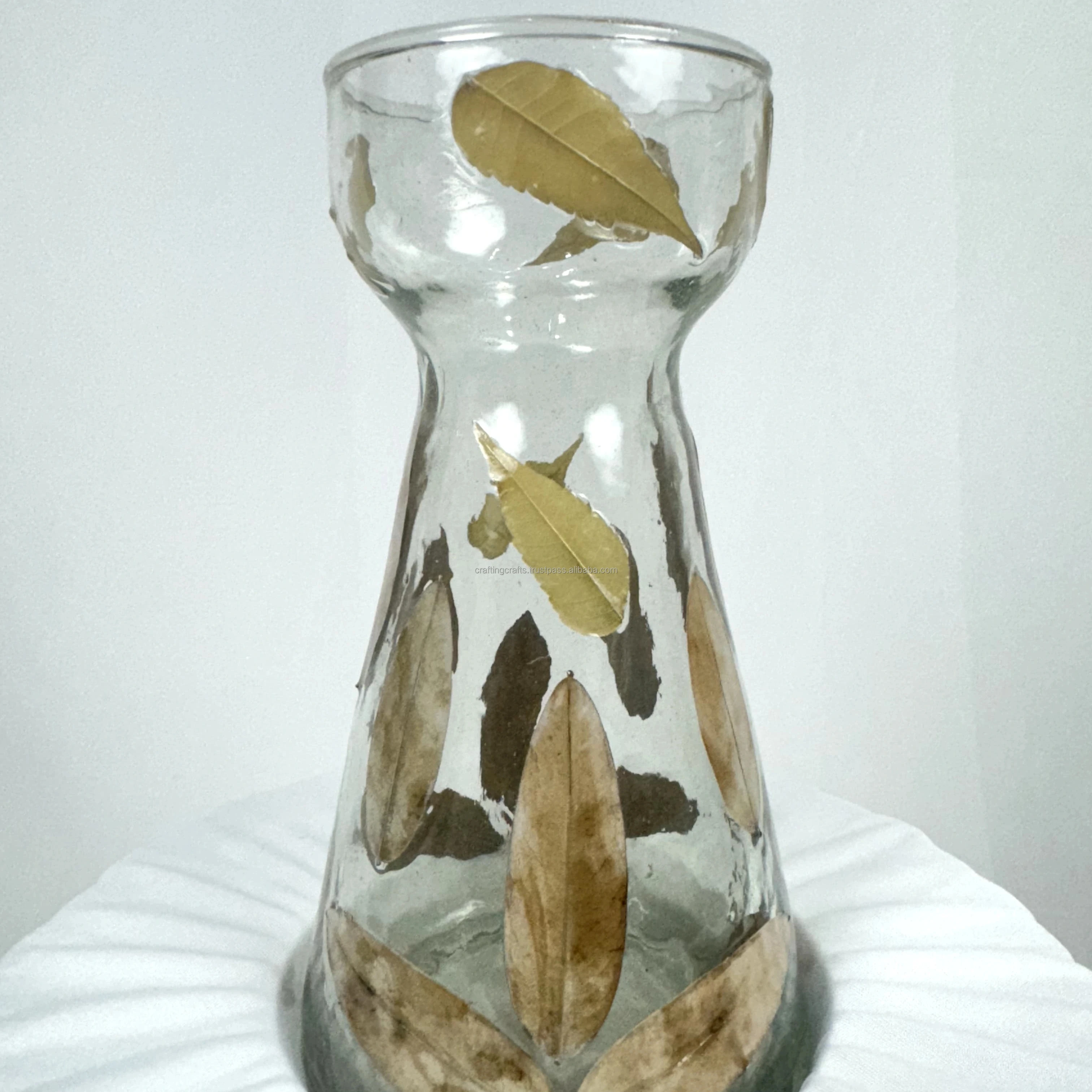 glass vase for flowers handmade glass vases wedding centerpiece clear decoration for sale in bulk from India